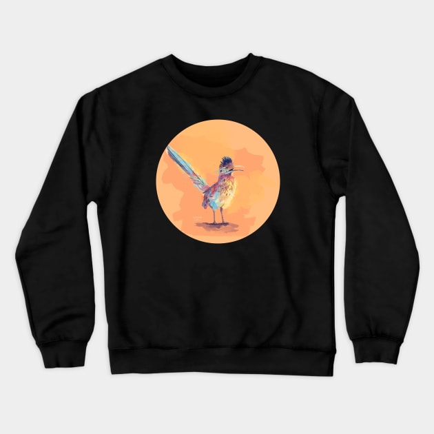Desert Song - Roadrunner Bird Crewneck Sweatshirt by Flo Art Studio
